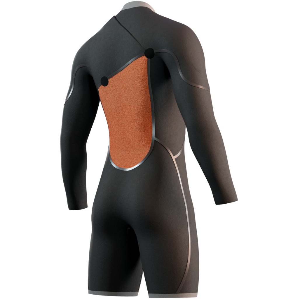 2025 Mystic Hommes The One 3/2mm Longarm Zip Free Shorty Combinaison Néoprène 35000.250620 - Moss
